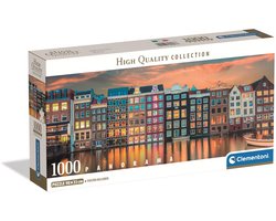 Clementoni - Puzzel - 1000 Stukjes - Panorama Bright Amsterdam - Puzzel Voor Volwassenen - High Quality Collection