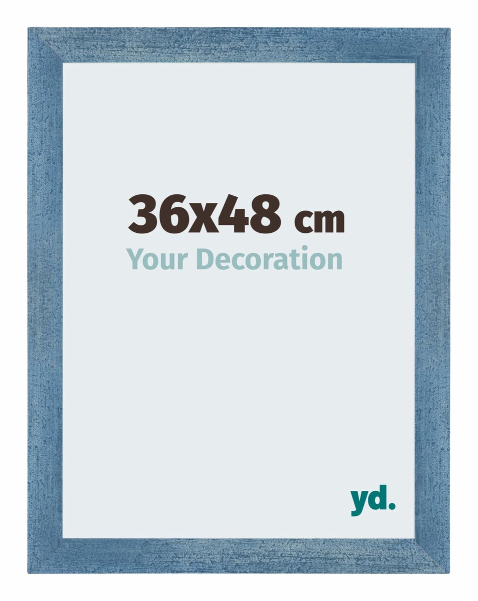 Your Decoration - Puzzellijst 36x48 cm - Helder Blauw Geveegd - Puzzellijst 500-1000 stukjes - MDF Fotolijst - Mura