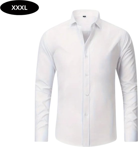 Chemise Bovista Homme - Adultes - Manches longues - Sans repassage - Manches longues - Wit - Taille XXXL