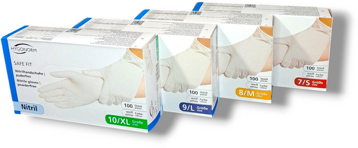 Goedkoopste Hygonorm wegwerp handschoenen nitril - wit - maat S - 100 stuks - poedervrij - latex vrij!