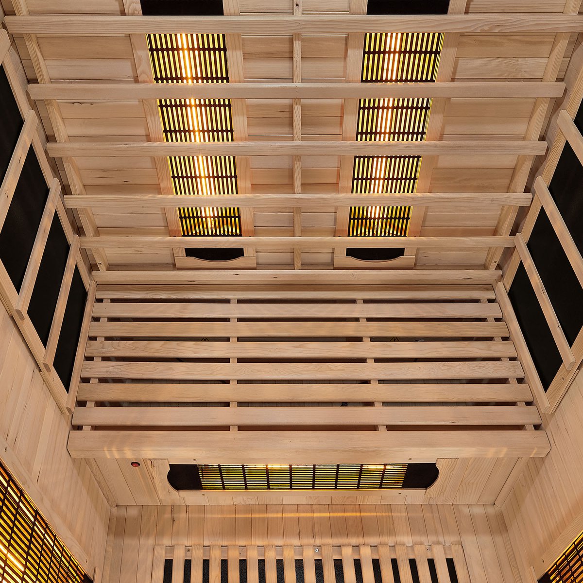 Infraroodcabine / Sauna Kiruna - 120x105x190 cm - Incl. LED & Bleutooth Radio thumbnail 4