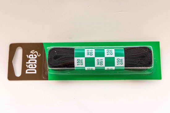 Lacets plats 150cm noir - pack 3+2