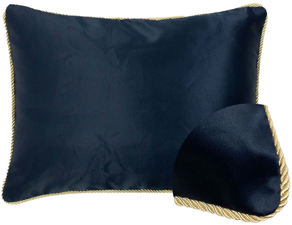 kussen satijn navy 35x45cm