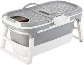 Livista® - Opvouwbaar Bad - Grijs - Ijsbad Volwassenen - 118 cm - Inklapbaar - Bath Bucket - Met Onderwater LED en Kussen - 1 jaar garantie