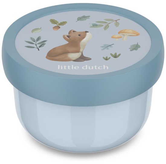 Mepal fruitbox Campus Little Dutch - 300 ml - Inclusief fruitvorkje - Sluit goed af - Snackdoosje - Forest Friends