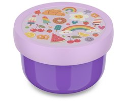 Mepal fruitbox Campus - 300 ml - Inclusief fruitvorkje - Sluit goed af - Snackdoosje - Food Fest