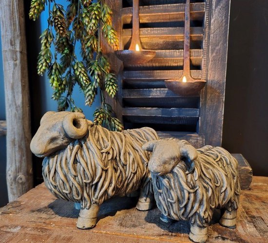 Brynxz Hairy schaapjes - Set van 2 langharige schapen - Majestic