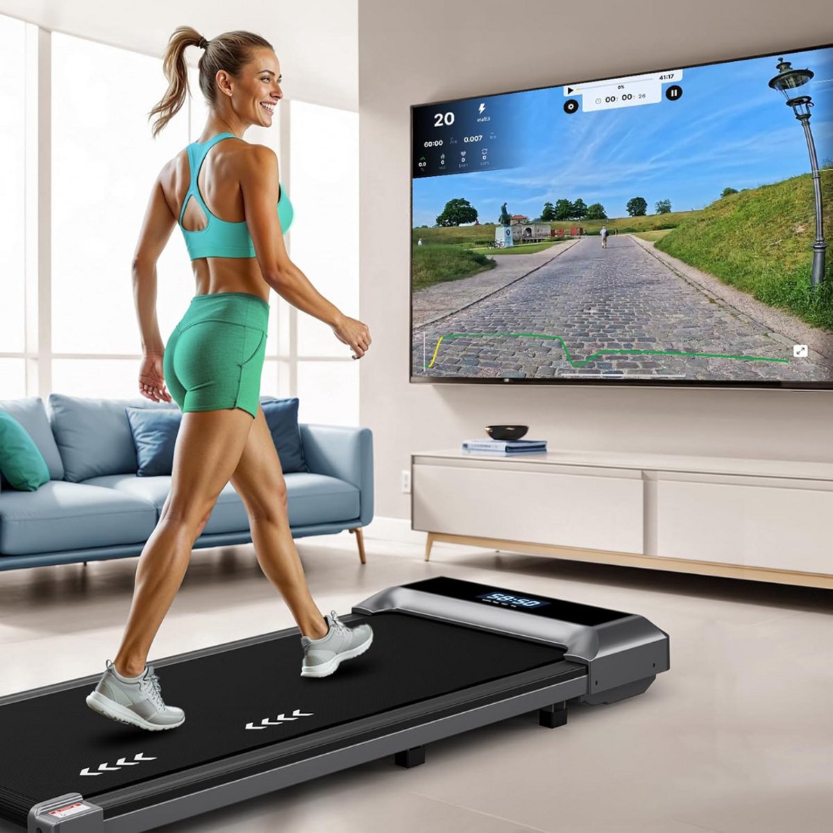 Afbeelding 2 van ApexArte® Loopband Inklapbaar - Wandelband Fitness - Treadmill