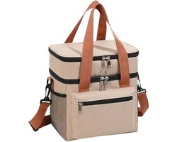 Bovista Koeltas - Koelbox - Koelelementen - Coolbox - Auto - Lunchtas - Strand - Khaki