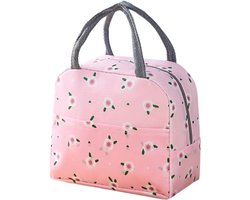 Bovista Koeltas - Koelbox - Koelelementen - Coolbox - Auto - Lunchtas - Strand - Roze Bloemen