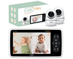 B-Care Star Supreme - Babyfoon Met 2 Camera's - 5.0 Inch HD Baby Monitor - Split screen - Zonder Wifi en App