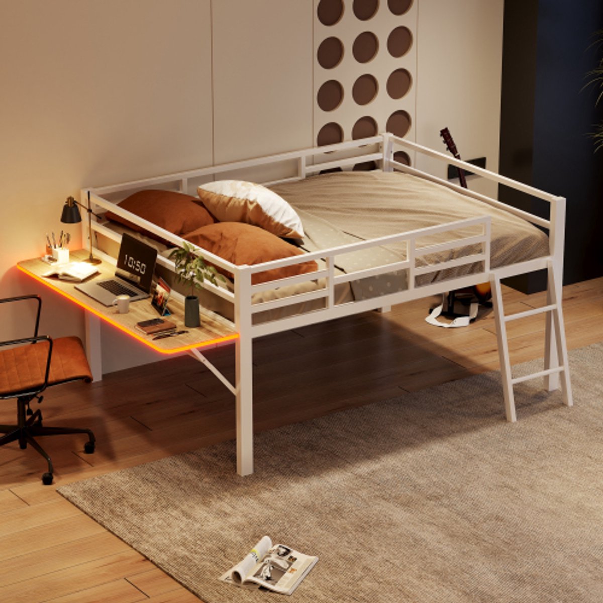 CLP Metalen bed Scala 200x180x46 cm - Zwart | Leen Bakker