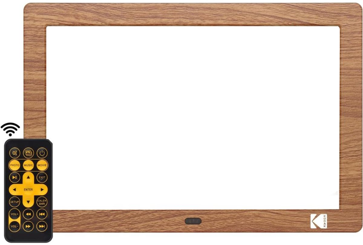 ApexArte® Digitale Fotolijst met Wifi - Fotolijsten - Frameo App - HD Kwaliteit - Bruin