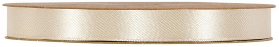 Lint - Crème - 50m x 10mm | Double Satin Classic | Dubbelzijdig Luxe Satijnen Lint | Feestlint op rol | Satijn Lint | Cadeaulint