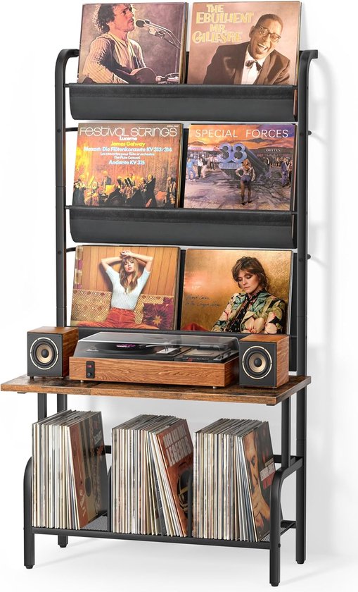 Vinyl platenhouder met opslag van vinyl, wandrek voor maximaal 100