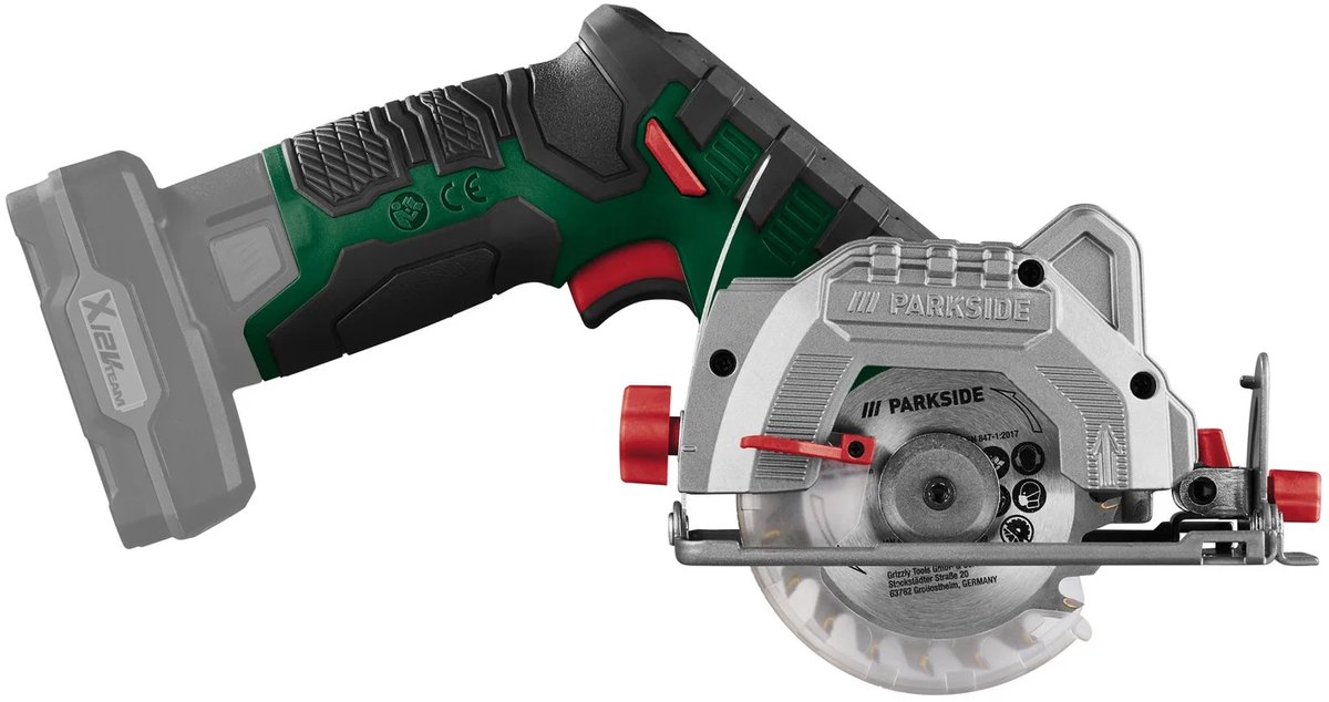Parkside Accu Handcirkelzaag - 12V - zonder accu - Soft start - 3-traps accu weergavestatus