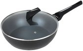 Bol.com Klausberg KB7692 Koekenpan met Deksel - 28 cm - Marmer Anti-Aanbaklaag - Geschikt voor Alle Kooktoestellen (Gas Inductie... aanbieding