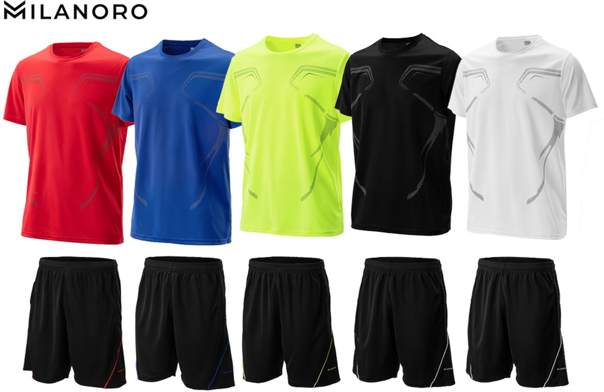 Milanoro - Stijlvol sportsetje voor mannen - Blauw - XXL