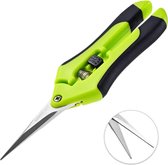 Snoeischaar - Blad Trimmer - Tuinschaar - Bloemenschaar - RVS Schaar - Takkenschaar - Knipschaar - Bloemenschaar - Heggenschaar - Plantenschaar - Fruitschaar - Schaar - Trimmer Rechte Kop - Trimmer Straight Head - Groen - Green -