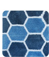 Dutch House Bidetmat Rennes - Bidetmat 60x60cm - Blauw - Antislip - Badmatten - Anti Slip Douchemat - Badkamer Mat - Snel Absorberend - Snel Drogende Badmat - Bidetmat - WC mat - Toiletmat voor hangend toilet