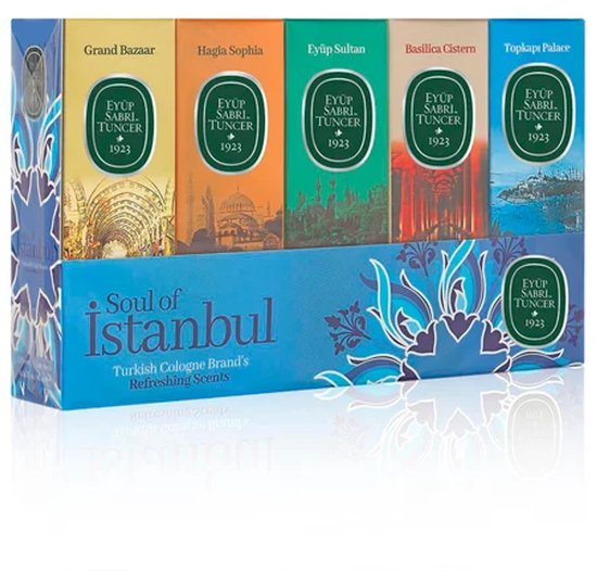 Eyüp Sabri Tuncer – Hagia Sophia, Topkapı Paleis, Grote Bazaar, Basiliek Cisterne, Eyüp Sultan – Aftershave – Set van 5 x 16 ml