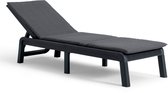 Keter Mallorca Ligbed - inclusief kussen - 187.5x58x29cm - Antraciet