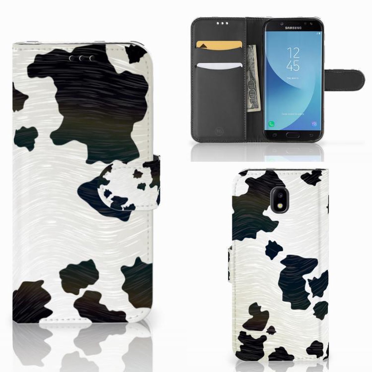 Samsung Galaxy A30 Telefoonhoesje met Pasjes Koeienvlekken