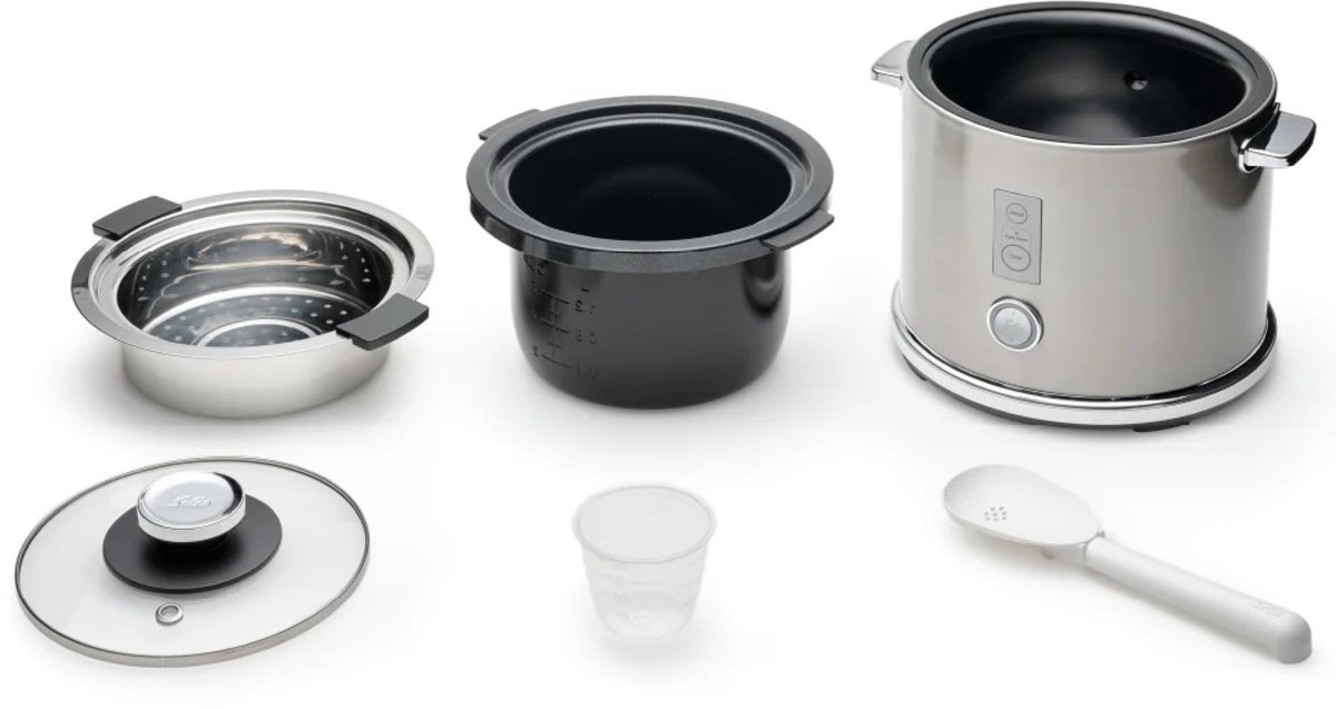 Solis Rice Cooker Multi 8162 - Rijstkoker en Stoomkoker - Voor Alle Soorten Rijst - Stoompan voor Rijst, Groente, Vis en Meer - 650 W - 1.2L thumbnail 4
