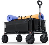 Bol.com LifeGoods Bolderkar - Opvouwbaar - 100KG - 135L - Inklapbare Bolderwagen Met Afneembare Wielen - Beschermhoes - Zwart aanbieding