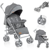 Lionelo Irma - Buggy - Wandelwagen- Lichte 7kg - tot 15 kg - Geveerde wielen - 360° - tot 5 jaar - Opbergmand - Verstelbare handgreep - Snel inklapsysteem - Compact formaat