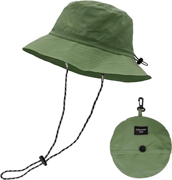 Panamahoed met brede rand, strohoed, Fedora strand, zonnehoed, UPF50 , uniseks vissershoeden, Kaki, 6-8