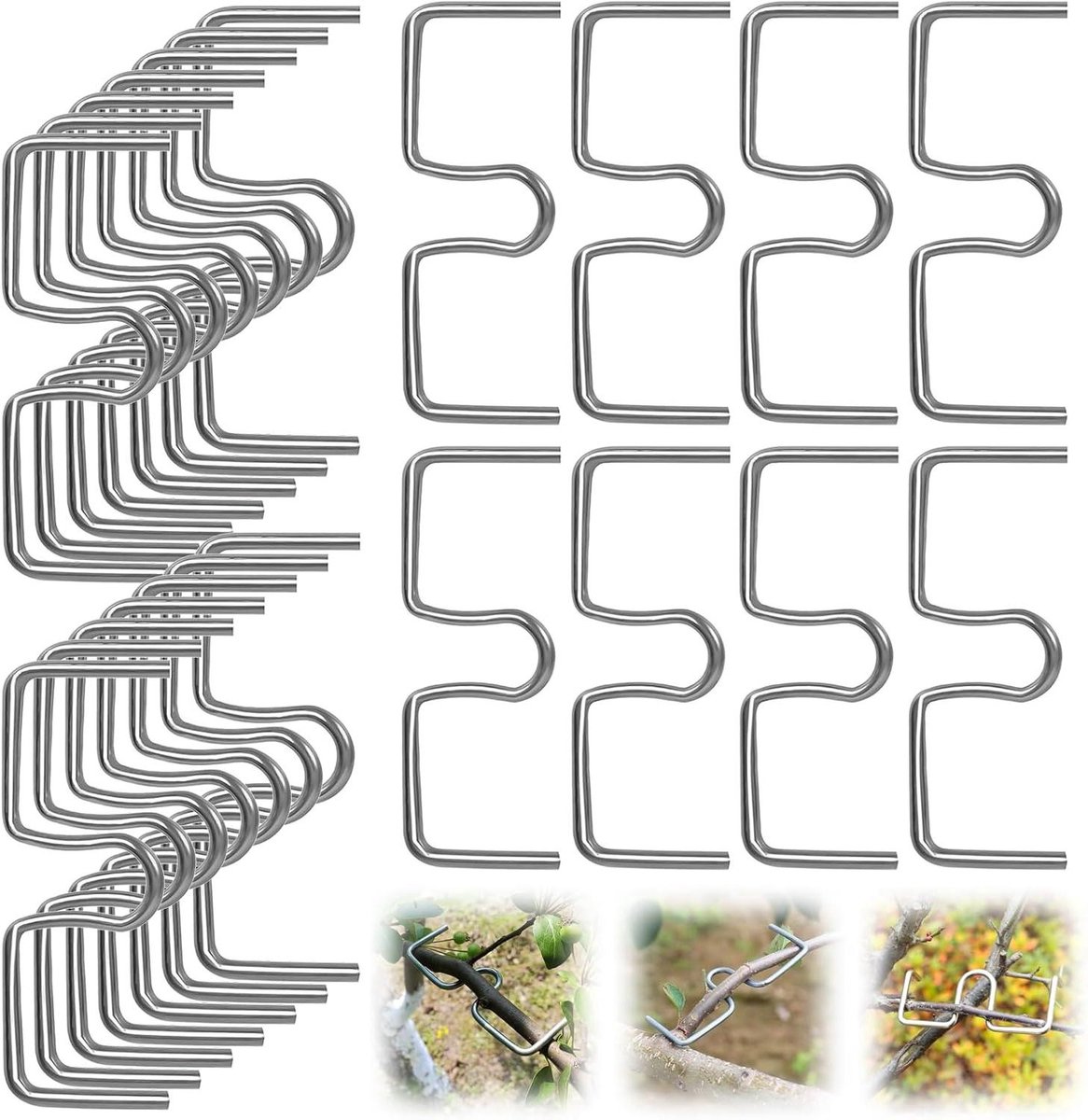 Image of 25 stuks M-vormige takkenspreiders - Voor fruittakken ter ondersteuning van de groei van nieuwe takken - Boer cadeau voor op de boerderij.
