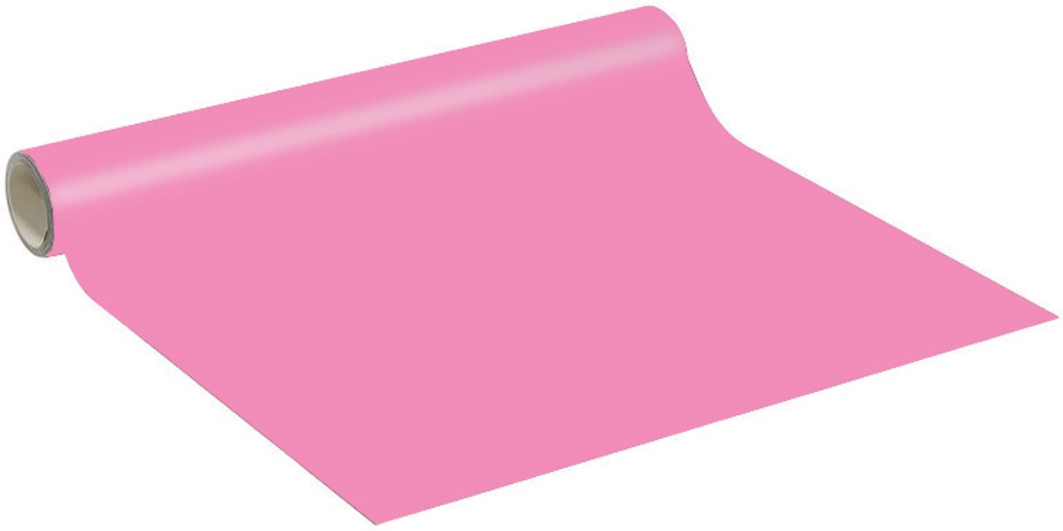 Ambiance Sticker Decoratieve zelfklevende vinylsticker op rol per meter - Wasbare, waterdichte sticker voor muren, keukens en meubels - 60 cm x 9 m - Roze Multi color