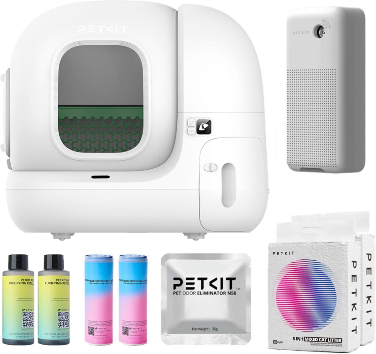 Bol.com PETKIT Pura Max 2 - All-in-1 Bundel - Met Kattenbakvulling en Luchtverfrisser aanbieding