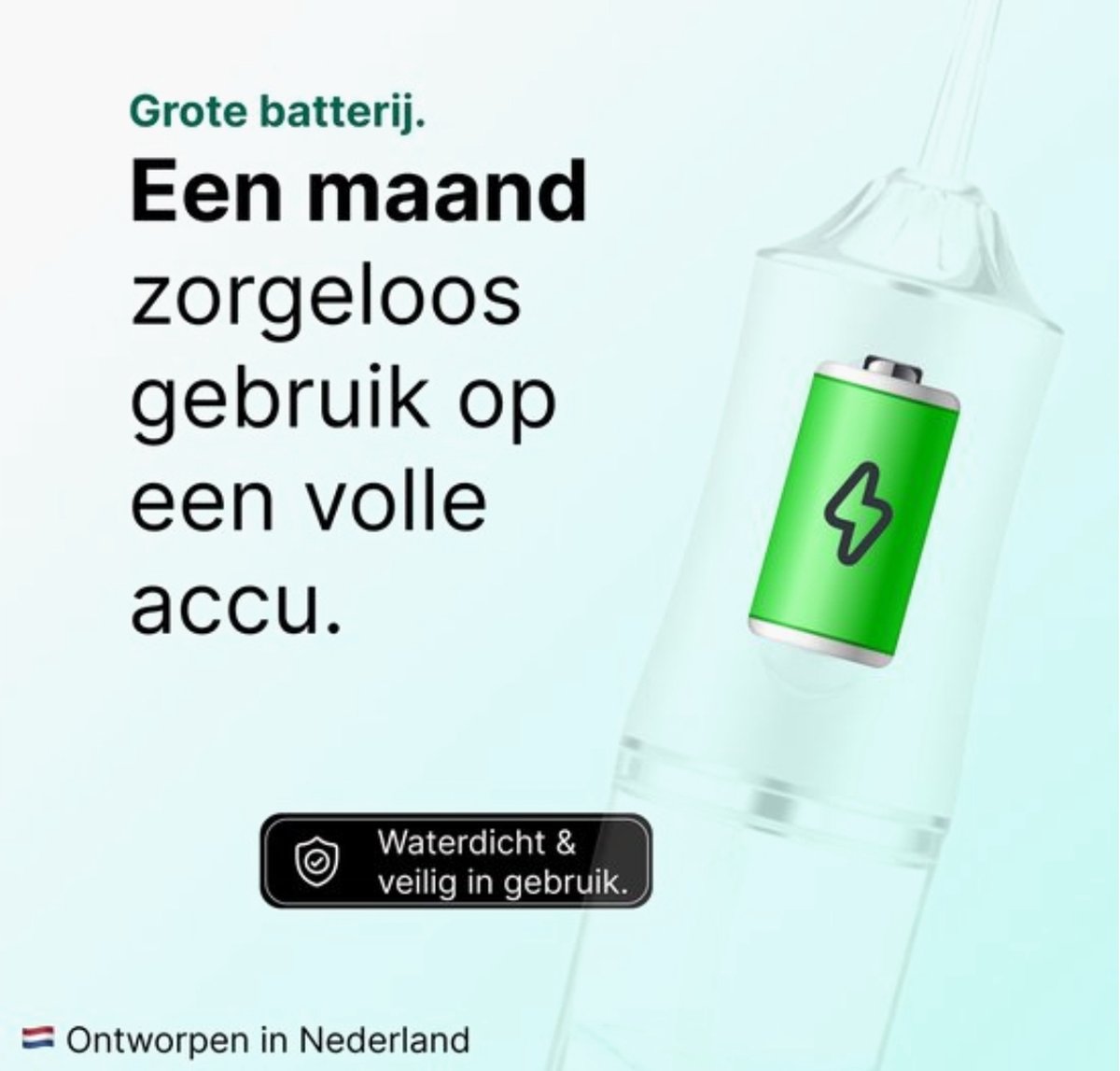 Draadloze Waterflosser | Monddouche | Inclusief 4 Opzetstukjes | Flosapparaat - Waterdicht - 1200 mAh Batterij - Water Flosser - 3 Modus - Oplaadbaar via USB - kleur: Roze thumbnail 7