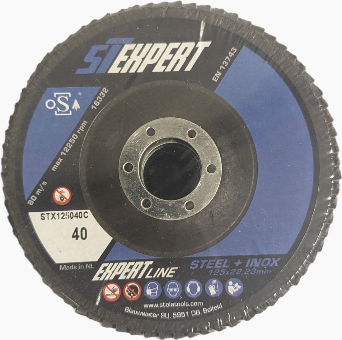 ST Expert - lamellenschijf 125 mm - P40 - Zirconium - 10 stuk(s) - Voor staal en RVS