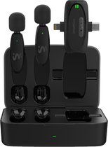 Bol.com imoshion 2-pack Draadloze Microfoon met Oplaadcase - Geschikt voor o.a. USB-C & AUX - Bluetooth Mini Microfoon - Podcast... aanbieding