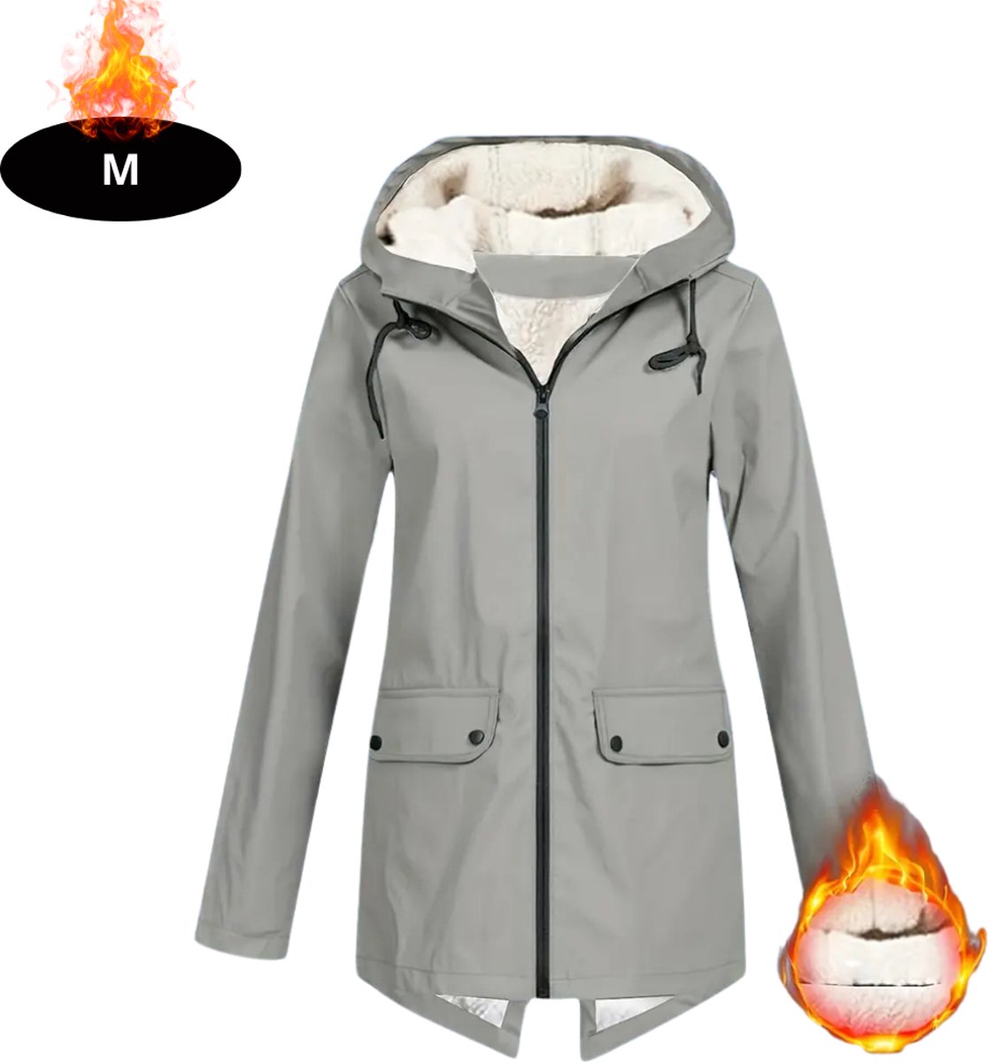 Livano Windjas Dames Parka Lente & Herfst Jas Volwassen Windjack Windbreaker Outdoor Grijs