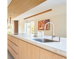 Design Hanglamp kookeiland | 210 Eiken | BYLUM | Dimbaar - LED - 100% massief hout - Uniek design - Keukenlamp - Kookeiland