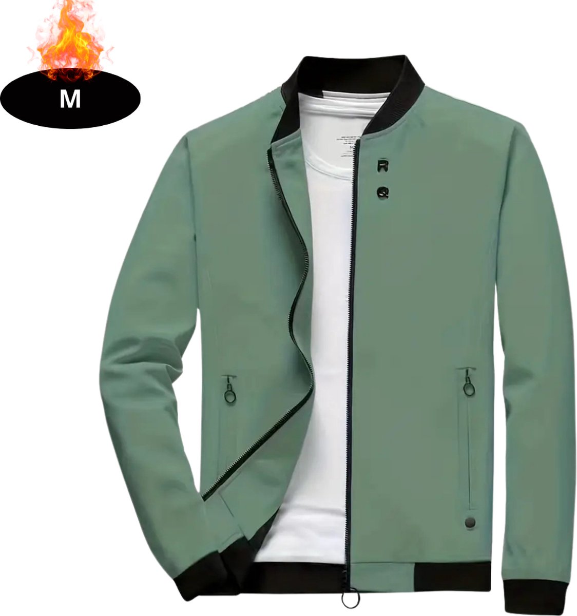 Livano Windjas Heren Parka Lente & Herfst Jas Volwassen Windjack Windbreaker Outdoor Groen