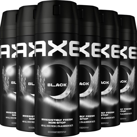 AXE - Deodorant Bodyspray - Black - 6 x 150 ml - Voordeelverpakking