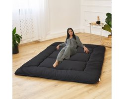 Futon Matras - Tatami Mat - Japans Vloermatras - Draagbaar en Oprolbaar Futon Matras -Comfortabele Slaapmatras - Futon Bed - Japanse Futon - Tweepersoons Futon Matras 140x200