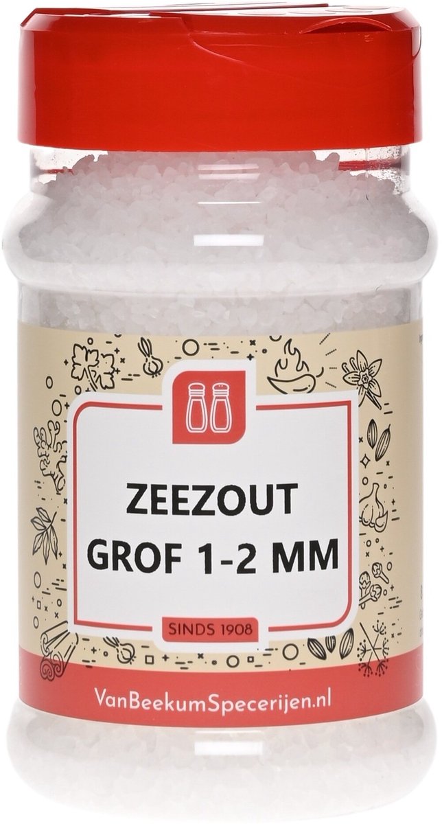 Goedkoopste Van Beekum Specerijen - Zeezout Grof 1-2 mm - Strooibus 320 Gram