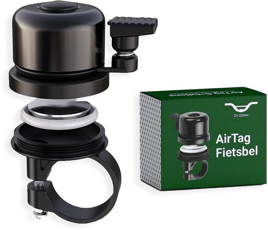 Foto: Airtag fietsbel met tag anti diefstal fiets diefstalbeveiliging gps tracker fiets accessoires fiets onderdelen
