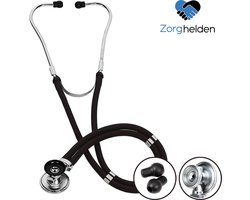 Zorghelden® Stethoscoop medisch - 8-Delige set - Diverse opzetstukken - Luxe stethoscoop met dubbele slang - Rappaport stethoscoop - Stetoscoop - Stetoscope