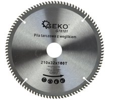 GEKO Zaagblad voor aluminium - 210 mm - 100 tanden - Inclusief reductieringen