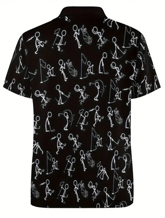 Nivard Golf Shirt Heren - T-shirt - Golfkleding - Golfen - Golf Accessoires - Polo Shirt - Zwart - Maat S van Nivard — afbeelding 5