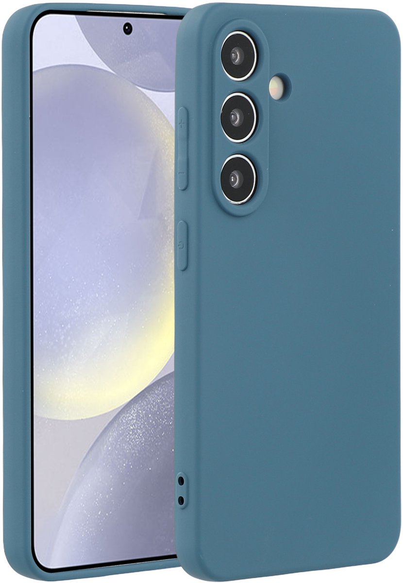 Lunso Geschikt voor Samsung Galaxy S25 Plus hoesje - Flexibel siliconen Backcover - Saffier