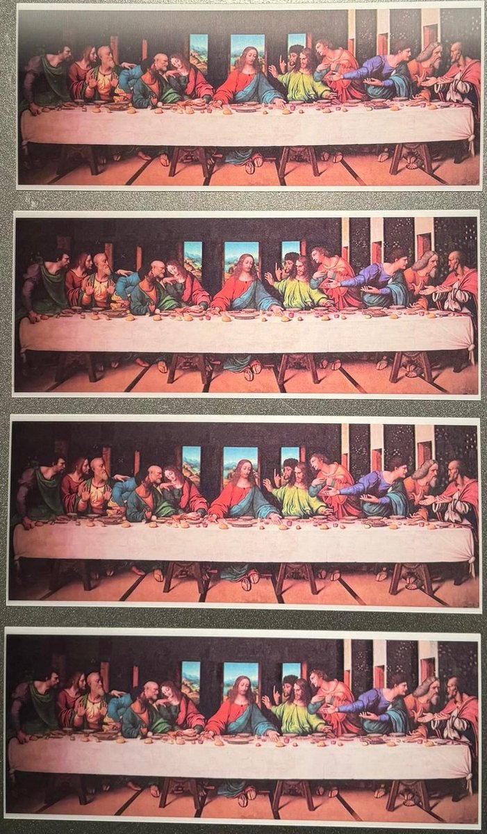 The Last Supper (Last Supper - Da Vinci), 27x11cm, 4pcs