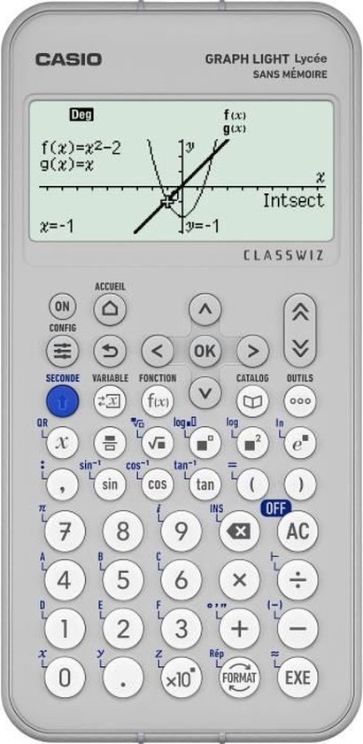 Grafische rekenmachine - CASIO - Middelbare school - Graph Light - Wit ...